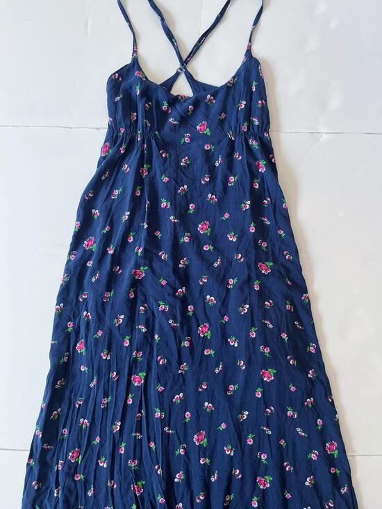 Abercrombie & Fitch Dresses & Skirts - Abercrombie & Fitch Dress Womens M Blue Floral Maxi Sundress Lined Strappy